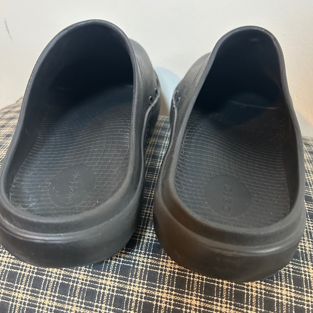 OOFOS OOcloog Luxe Clogs Mens 9 Womens 11 Black Recovery Slip On Shoes EU‎ 42 - Picture 3 of 6